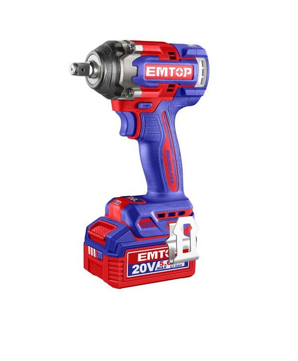 Гайковерт акумуляторний ударний EMTOP ECIWL2055